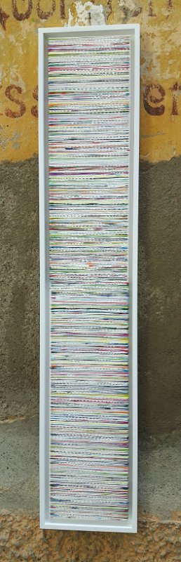 Coloured lines 22 2018 120×20 Acryl-Lack LW, SOLD